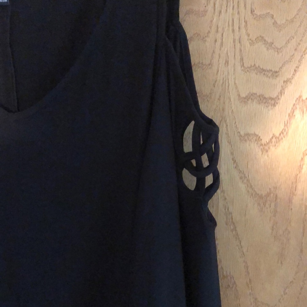 MSK Black Dress Cold Shoulder size medium - Picture 5 of 9